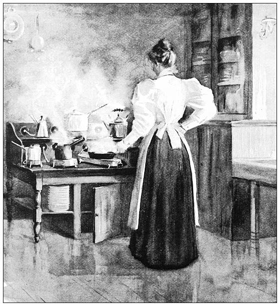 Antique magazine image: Electricity, Electric Kitchen