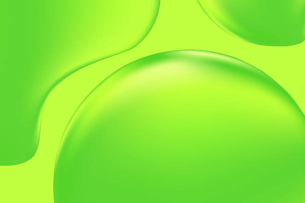 istock Abstract lime green, holographic liquid blobs, flowing aloe vera gel, fresh gradient texture background with copy space. Fluid organic forms, smooth fluid slime, collagen, serum. Beauty presentation 2223947135