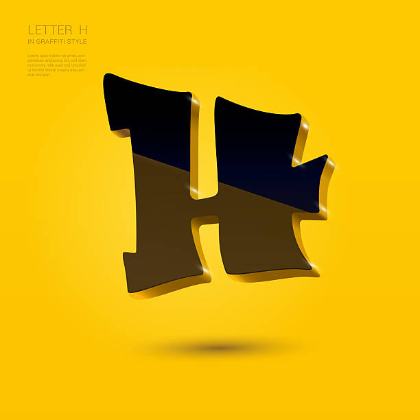 istock Hip Hop Graffiti Font Vector. Realistic 3d alphabet in graffiti style.  3d Graffii letter H 2223952500