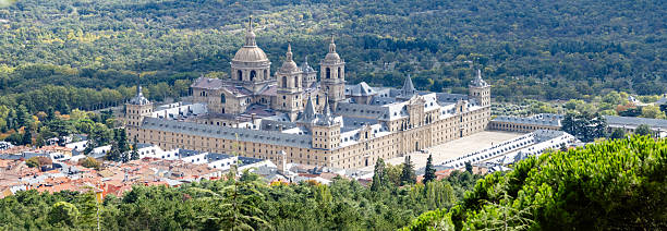 istock Views of the El Escorial Monastery from a viewpoint on Mount Abantos 2223954032