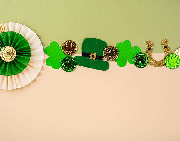 istock St. Patricks Day background with  shamrock 2223955167