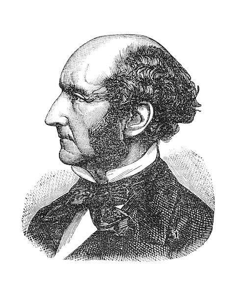 John Stuart Mill, 1806 - 1873, British philosopher, political economist, and civil servant. One of the most influential thinkers of the 19th century, known for his works on liberty, utilitarianism, and political theory. Old vintage illustration, 1899.