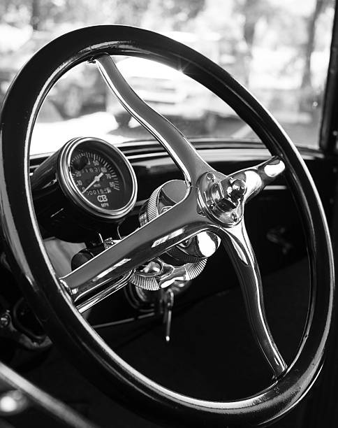 istock Vintage Car Steering Wheel 2223955828