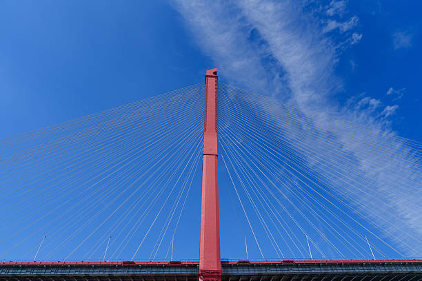 Shanghai Yangpu Bridge under the blue sky