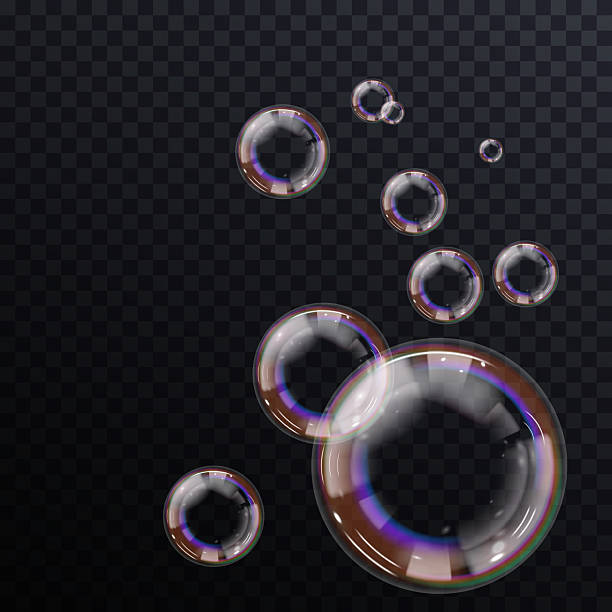 istock Glossy soap bubble set with realistic shine, isolated on clear background. Ideal for air freshness design, bathroom scenes, fun party flyers, cosmetic branding or UI sparkle effects. 2223963285