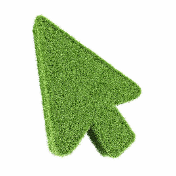 istock Mouse Cursor Made of Green Grass on Isolated White Background - Object Clipping Path 2223975411