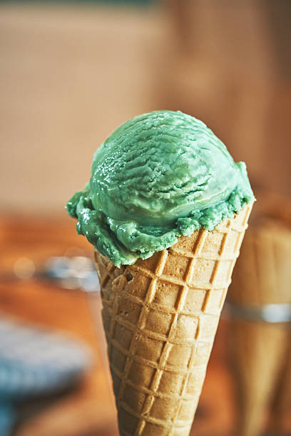 istock Pistachio Ice Cream in a  Cone 2223976625