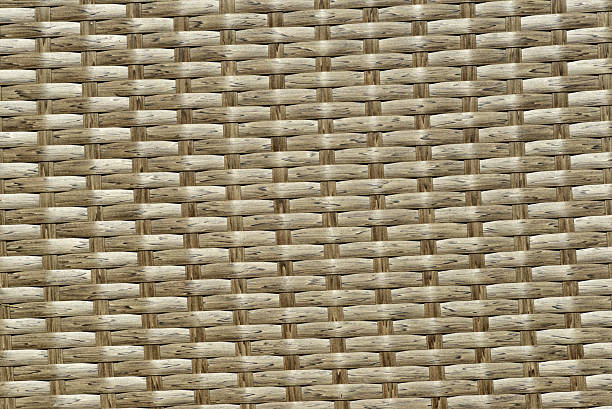 closeup of brown vinyl rattan making a seamless background