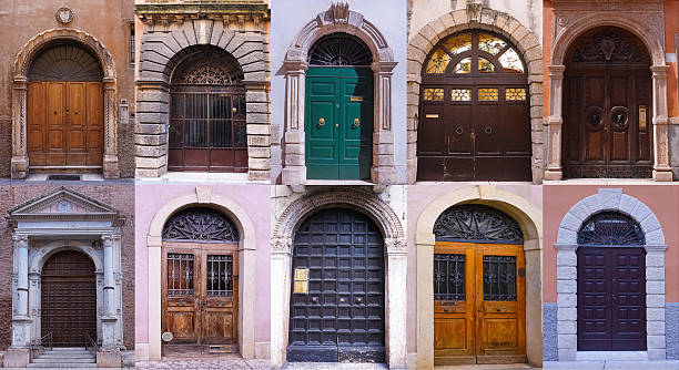 istock Collage of medieval front doors at Verona, Italy. 2223981781