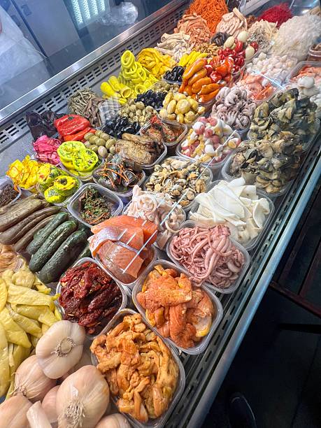 istock Assortment of marinated seafood and vegetables 2223985143