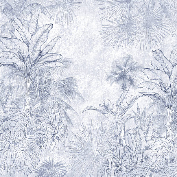 istock Tropical Palm Tree Botanical Drawing. Pencil Sketch Jungle Illustration 2223987083