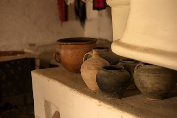 istock vintage clay jugs on rustic background 2223992379