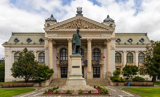 Iasi, Romania – June 29, 2025: The Romanian National Opera building in Iasi, Romania