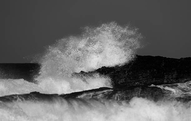 istock Frozen wave in monochrome on Kauai 2224005974