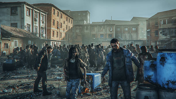 istock Zombie hordes on the street 2224014952