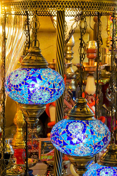 istock Colorful Turkish mosaic lamps 2224022470