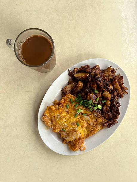 Fried Carrot Cake and Kopi In Singapore