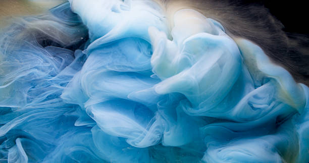 istock Wave texture paint cloud blue ink water fume fog 2224031135