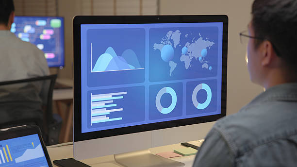 istock Asia people expert man tech talent team working on project predict sales insight SEO graph chart AI plan visual big data science report center BI smart tools screen. Office worker asian analyst job. 2224034851