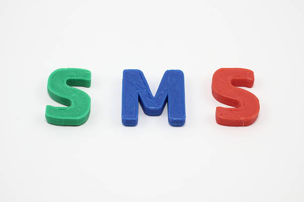 istock SMS stands out on a white background, a sophisticated simple design. 2224041370