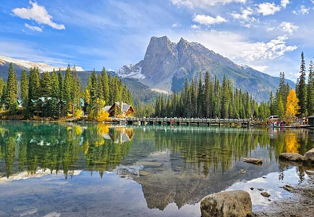 Emerald Lake Scenic View in Yoho National Park