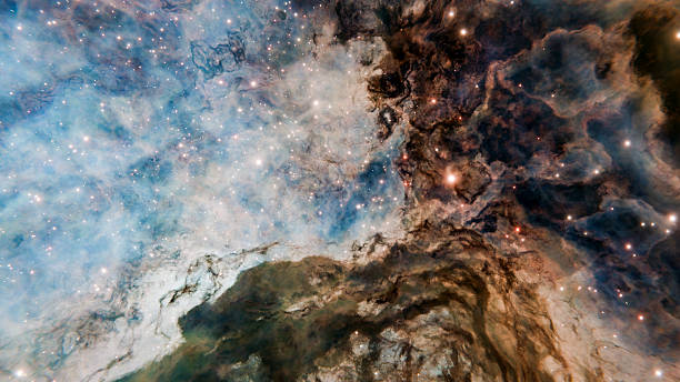 Stunning cosmic cloudscape showcasing a stellar nursery where new stars are born, illuminating the vastness of space with vibrant colors