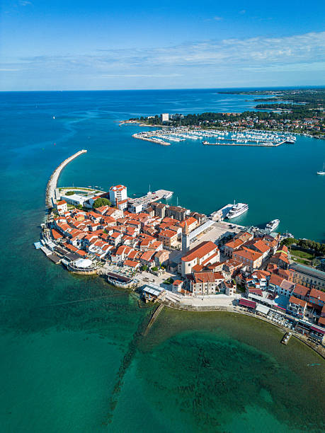 istock Historic Umag Old Town and Harbor, Adriatic Sea — Drone Image 2224059582