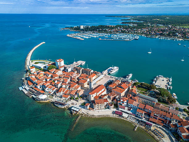 istock Bird's Eye View of Umag Peninsula and Marina, Croatia 2224059708