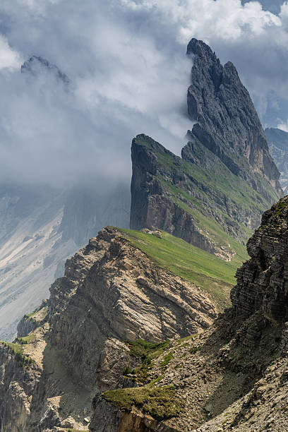 istock Towering Cliffs of Seceda Ridge in Northern Italy 2224059990