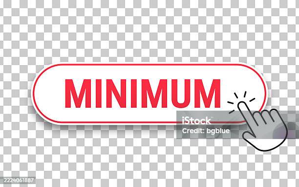 Minimum 3d Click Web Button With Hand Cursor On Blank Background Stock ...