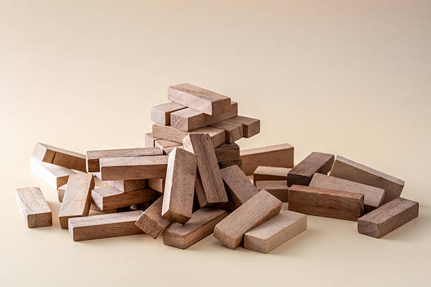 istock Stacked Wood Blocks for Creative Play and Minimalist Decor 2224065850