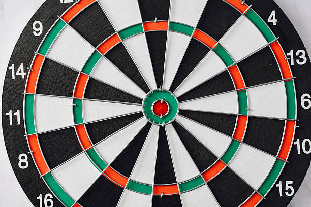 istock Dartboard with colorful segments for precision sports activity 2224065885