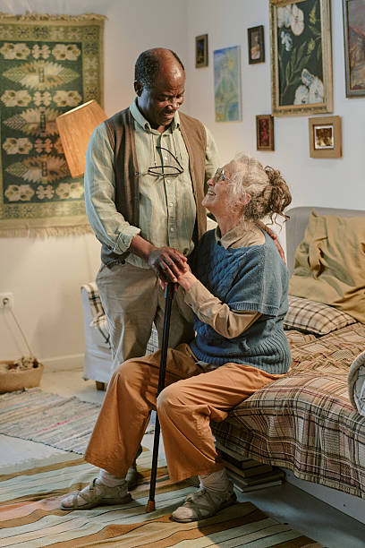 istock Senior Multiethnic Couple Smiling and Supporting Each Other Indoors 2224065971