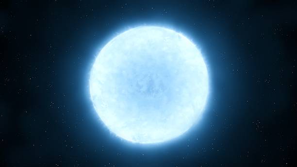 istock Class O star on black background. Blue giant star. 2224067216
