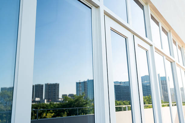 istock Glass walls of modern office building 2224070115