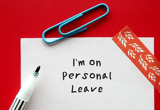 istock Pen wrote on a note I'm On Personal Leave - Means business leave - Employee take a leave of absence - Worker take time off for personal or private reasons 2224070909