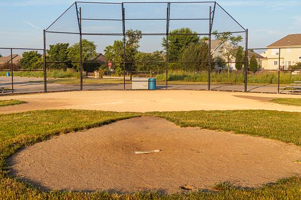 istock a view of the backstop and homeplate from the pitchers mound on diamons two 2224073092