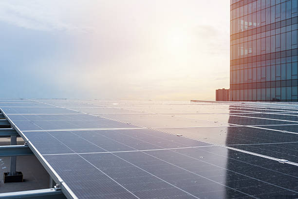 istock Solar panel, Solar on rooftop of building, Solar grid tie rooftop system, rooftop solar power system, rooftop photovoltaic system 2224073790