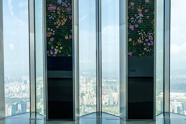 Shenzhen, China- 10 April 2025: Free Sky 116 Observation Deck at Ping An Finance Centre, Shenzhen, China. It is the 4th tallest building in the world and 2nd tallest tower in China.