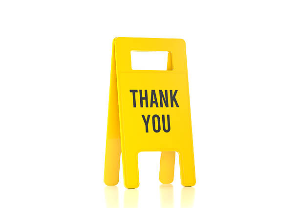 Thank You Wet floor sign On White Background