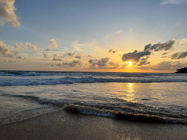 istock Sunset on the beach. Beautiful sunset. 2224080308