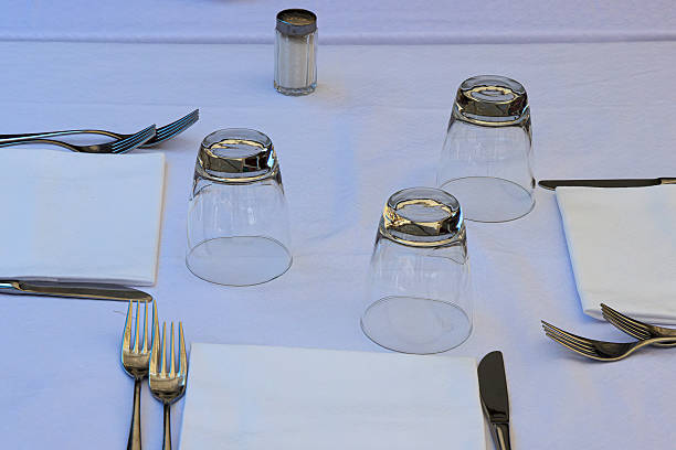 Restaurant scene with tables and chairs
