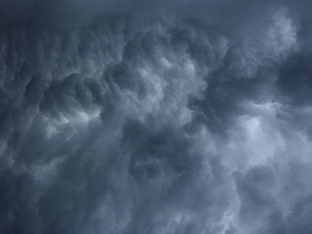 Dark grey and black storm clouds.