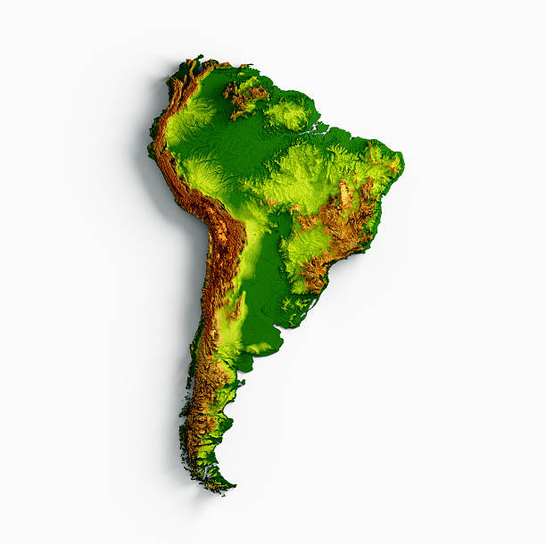 istock South America Map Shaded Relief Color Height Map On White Background 3d Illustration 2224085733