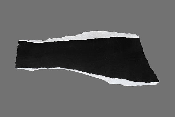 istock Black And White Ripped Paper Piece 2224092230
