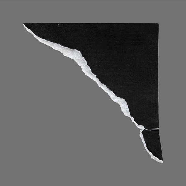 istock Black And White Ripped Paper Piece 2224092264