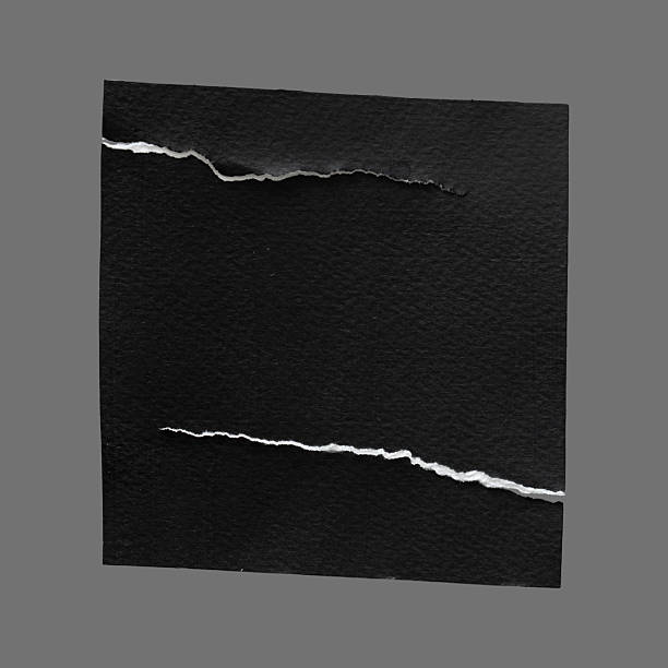 istock Black And White Ripped Paper Piece 2224092290
