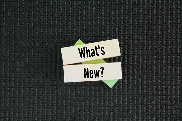 istock Colored paper with the words What's new? produced, introduced, or discovered recently or now for the first time; not existing before. 2224093899