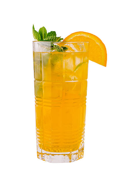 istock Refreshing citrus drink served in a tall glass with mint garnish 2224094919