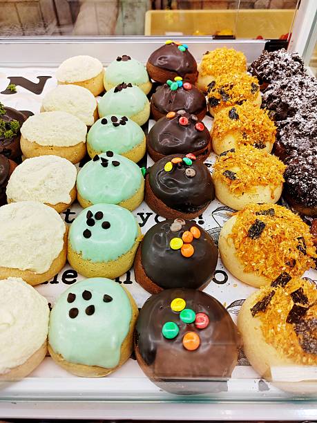 Mint chocolate, Chocolate chip, cookie, Meat Floss and Cream Cheese mochi balls